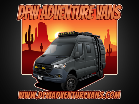 DFW Adventure Van Logo Stickers